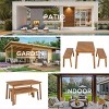 ELJGET 3 PCS Patio Picnic Table Set Acacia Wood Table Bench with for Outdoor Garden - 2 of 4