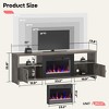 Bestier 71" Modern Fireplace TV Stand for TVs up to 75", LED Entertainment Center Gaming TV Console with 23" Remote Control Electric Fireplace - 4 of 4