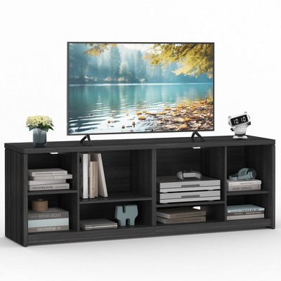 VASAGLE TV Stand For TVs Up To 65 Inches, Farmhouse Entertainment Center With Sliding Barn Doors Tv Console Table Misty Gray
