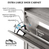 Shoe Cabinet, Shoe Storage Cabinet with 4 Flip Drawers, Large Capacity Shoe Storage with Metal Legs, Narrow Shoe Cabinet Storage for Entryway - 4 of 4