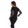Women's Wood Button Smiley Face Pullover - ANGEL - 3 of 4
