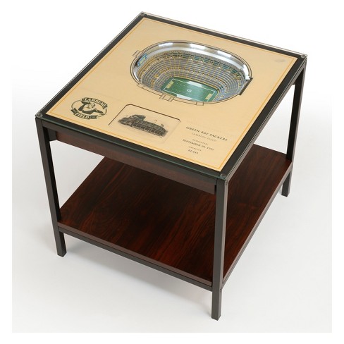 Nfl Green Bay Packers 25 Layer Lighted Stadiumview End Table Target