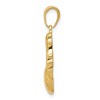 Black Bow Jewelry 14k Yellow Gold 2D Polished Soccer Ball and Shoe Pendant - 2 of 4