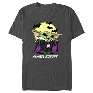 Men's Star Wars: The Mandalorian Halloween Grogu Vampire Costume Always Hungry T-Shirt - 1 of 4