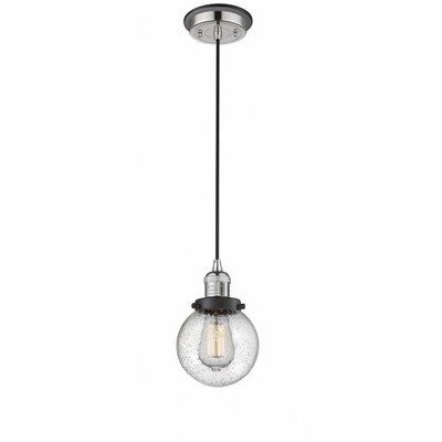 Beacon - 1 Light Cord Hung Mini Pendant In Industrial Style-9.5 Inches Tall and 6 Inches Wide