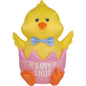 Gemmy Airdorable Airblown Inflatable Easter Hatching Chick, 1.5 ft Tall, Yellow - 1 of 4