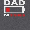 Rerun Island Men's Dad Of Two Girls Short Sleeve Graphic Cotton T-Shirt - Dark Heather M - 2 of 3