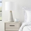 22" Modern Light Grey Cement Table Lamp - Nourison - 2 of 4