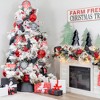 AuldHome Design 23" Black Metal Christmas Tree Collar; Enamelware Small Skirt for Short / Pencil Trees - 4 of 4