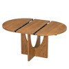 Vatros 5-Piece Extendable Oval Dining Table Set with Removable Leaf, Walnut Beige - 4 of 4