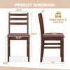 Costway Set of 2 Wooden Dining Chairs Mid-Century Armless Chairs with Curved Backrest - 4 of 4