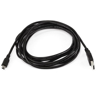 Monoprice Usb 2.0 Cable - 15 Feet - Black | Usb Type-a Male To Usb Mini ...