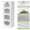 Small Bathroom Cabinet with Drawers, Freestanding Bathroom Floor Cabinet, 11.8 x 11.8 x 33.1 Inches Slim Storage Organizer for Hallway Living Room - 4 of 4