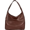 Vegan Leather Tote Bag Purse Stylish Casual Trendy Large Soft Shoulder Bag - 2 of 4
