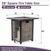 28" Propane Gas Fire Pit Table, 50000 BTU Square Steel Fire Pit for Outside Patio Deck Garden Courtyard -Black - 4 of 4