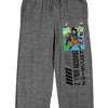 Dragon Ball Z Action Characters and Kanji Title Men's Heather Gray Sleep Pajama Pants - 2 of 4