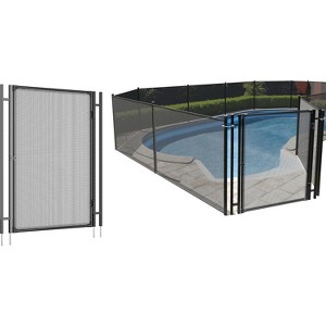 Inground Pool Fence Gate with Stainless Steel Lock, Durable 340 GMS Teslin PVC Mesh, Easy DIY Installation, Secure Barrier for Backyard Pools - 1 of 4