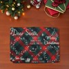 Unique Bargains Christmas Place Mats Diamond-Pattern Wreath Reindeer Sleigh Linen Red Green White 13"x17.7" 2 Pcs - 2 of 4