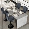 Dexmalle Modern Faux Leather Upholstered Swivel Bar Stools,Grey - 4 of 4