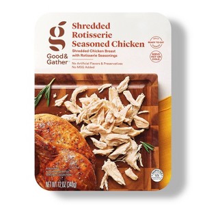 Shredded Rotisserie Seasoned Chicken - 12oz - Good & Gather™ - 1 of 3