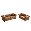 SKRAN Chesterfield Sofa with Rolled Arms 3 Seater with Button Design and for Apartment,Living Room - 4 of 4