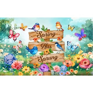 Briarwood Lane Spring Doormat 30x18 Indoor Outdoor Spring Has Sprung Sign For Spring Doormat - 1 of 4