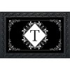 Briarwood Lane Everyday Doormat 30x18 Indoor Outdoor Black and White Monogram T Doormat - 2 of 4