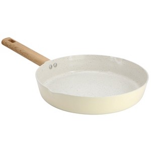 Gibson Home Marbleton Ceramic Nonstick Alumium 11 Inch Frying Pan in Cream - 1 of 4