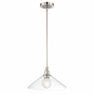 Norwell Lighting Charis 1 - Light Pendant in  Polished Nickel/Brushed Nickel