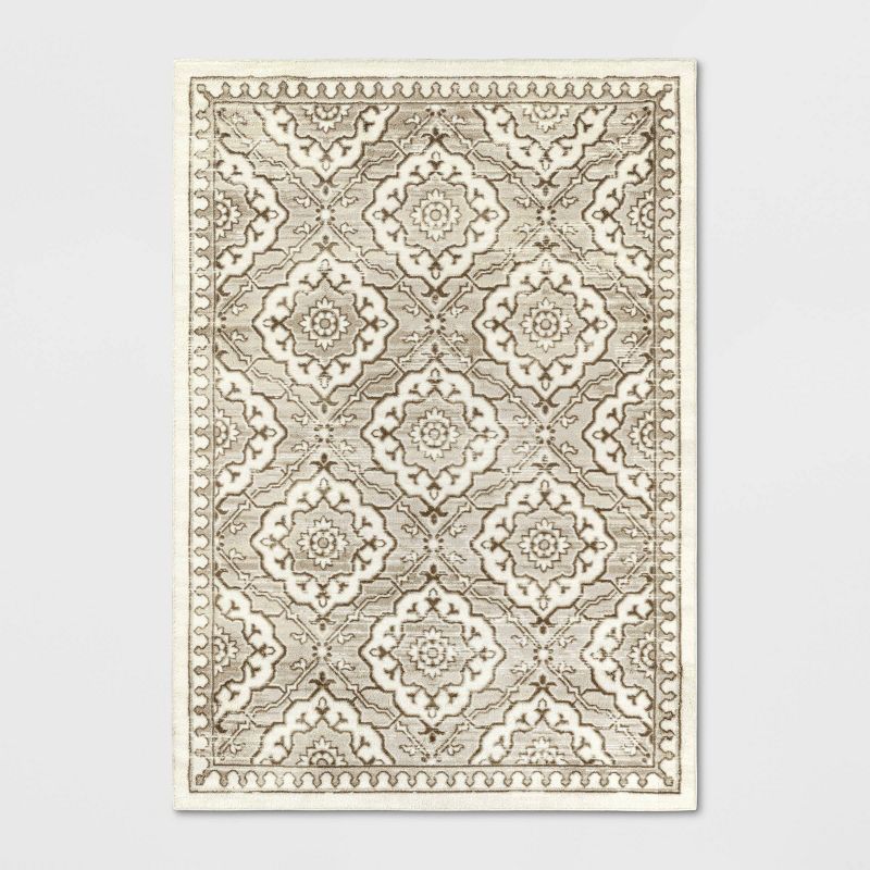 Kenbridge Persian Border Tile Print Mushroom Rug - Threshold™, 1 of 6