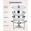 Garvee Chafing Dishes for Buffet Set, 5 QT Round Buffet Servers and Food Warmer Set with Lid, Stainless Steel Chafers for Catering Parties - 3 of 4