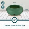 The HC Companies 21 Inch Diameter Lightweight Garden Hose Storage Pot for 75 to 100 Ft Hoses, Pairs w/ Terrazzo Series Pots, Green (2 Pack) - 3 of 4