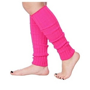 Isadora Paccini Women's 80s Style Ribbed Leg Warmers Blushing Pretty Pink for Parties & Sports Accessories - 1 of 1