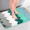 Unique Bargains Waves Stripe Pattern Soft and Absorbent Non-Slip Rug - 2 of 4
