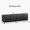 ChicFurnit Decorative Storage Cabinet Wavy Stripe Design with Golden Handles for Modern Living Room, Black, 59.1"*13.8"*17.7" - 3 of 4