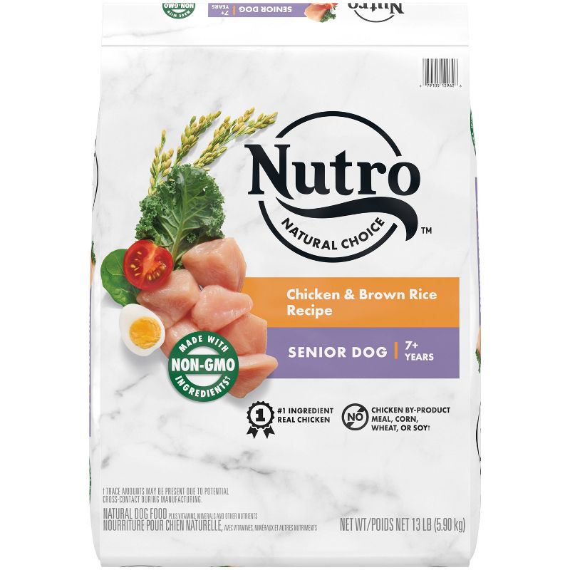 Nutro Natural Choice Chicken and Brown Rice Recipe Senior Dry Dog Food - 13lbs, 1 of 15