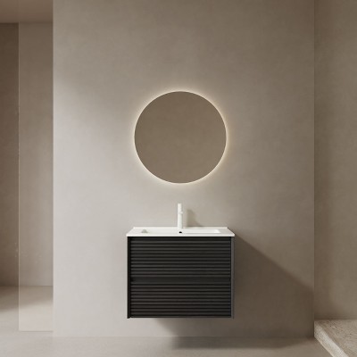 NicBex 24/30/36" Floating Bathroom Vanity with Ceramic Sink,Wall-Mounted Storage Cabinet with Drawers,Plywood Frame,No Faucet/Mirror Included
