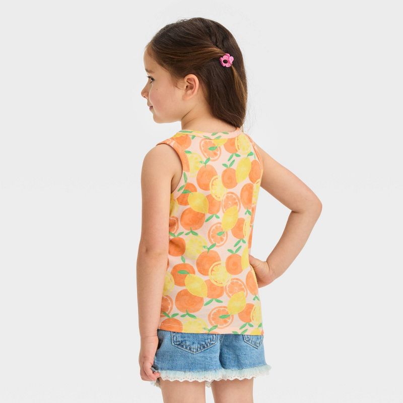 Toddler Girls' Tank Top - Cat & Jack™ Peach Orange, 3 of 5