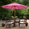 Northlight Outdoor Patio Market Umbrella with Wooden Pole - 8.5' - Pink - 2 of 4