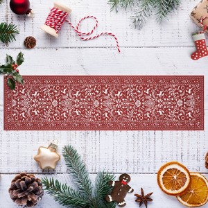 Washable Christmas Living Room Rugs,Xmas Decorative Festival Winter Holiday Bedroom Carpet, Non Slip Accent Floor Cover - 1 of 4