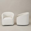 KINWELL Boucle Upholstered Swivel Barrel Armchair (Set of 2) - 4 of 4