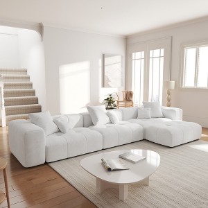 WJShome 144" Sectional Couches For Living Room, L Shaped Couch Modular Sectional Sofa, 3 Seater with Ottoman for Apartment - 1 of 4