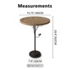 TiramisuBest Vintage Metal Round Coffee Table End Table Frost Black Accent Table Small Space Sofa Side Indoor Outdoor 15.7" Easy Assembly - 4 of 4