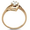 Slickblue Marquise-Cut CZ Ring in IP Rose Gold Stainless Steel, Stylish Statement Ring for Women, size 5-10 - 3 of 4