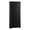Ridstar 72 in. H Black Bathroom Storage Cabinet with Doors and Drawer, Adjustable Shelf - 2 of 4