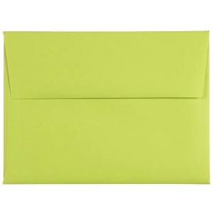 JAM PAPER #10 Business Colored Envelopes - 4 1/8 x 9 1/2 - Ultra Lime Green - 100/Pack - 1 of 1