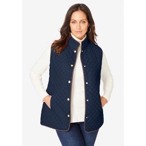 Jessica London Quilted Vest - 1 of 4