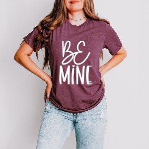 Simply Sage Market Be Mine Words Short Sleeve Graphic Tee - 1 of 4