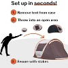 Boersma Camping Instant Pop Up Tent, 2 Person, Water Resistant Dome, Easy Setup for Camping Hiking and Outdoor, Portable with Carry Bag, 3 Season - 4 of 4