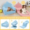 Shell-Shaped Convertible Dog Bed Sofa (22.8"x18.8"x15.7"), 2-in-1 Pet Bed & Couch w/ Machine-Washable Cover, Stylish Colors - 3 of 4